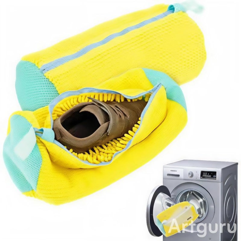 Reusable Hanging Shoe Wash Bag for Washing Machine and Dryer – Shoe Protection Bag for All Types and Sizes with Durable Design and Ensures Safe and Effective Cleaning – 1 Piece Color May Vary - Image 3