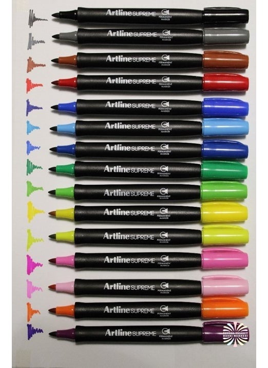 Artline - Supreme Permanent Marker/ Permanent Marker 15 Colors - Image 1