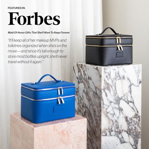 ETOILE - Duo Vanity Case Black - Large Functional Travel Makeup Bag Organizer with Removable Divider & Mirror - Image 2