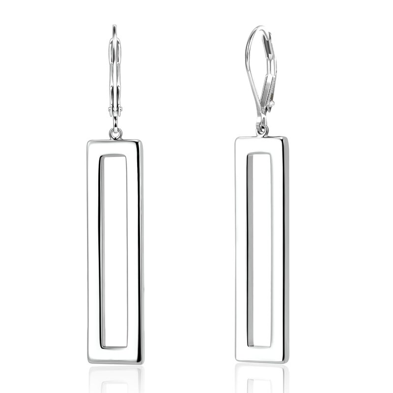 ALEXCRAFT Sterling Silver Bar Earrings for Women Silver Dangle Hypoallergenic Leverback Earrings Bar Geometric Drop Dangle Earring for Women Jewelry Gifts - Image 1