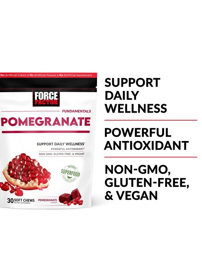 Force Factor Pomegranate Soft Chews Heart Health Bone Health & Brain Health Superfood & Antioxidants Supplement Nongmo Glutenfree Vegan Pomegranate Flavor 90 Soft Chews 3 Packs 18 Ounces  - Image 3