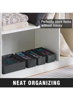 Excefore 3 Pack Closet Underwear Storage Organizer, Dresser Drawer Divider and Foldable Storage Boxes for Socks, Blets, Ties and Panties  - Image 4