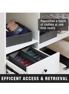 Excefore 3 Pack Closet Underwear Storage Organizer, Dresser Drawer Divider and Foldable Storage Boxes for Socks, Blets, Ties and Panties  - Image 3