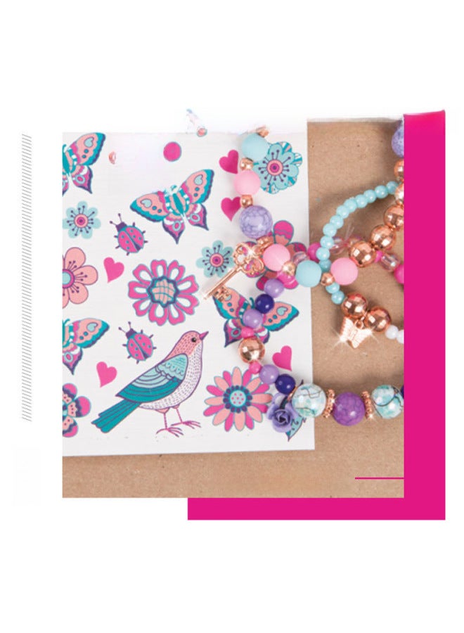 Meiyirui Make It Real Bracelet DIY Hand Beaded Worker Gift Girl Jewelry Swarovski Joint Name-Color:3-in -1 Colorful Candy Park Dress-up Gift Set - Image 4