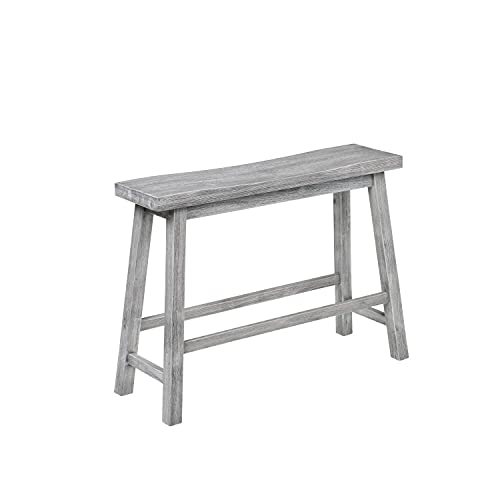 Boraam Boraam Sonoma Counter Height Backless Bench  Storm Gray WireBrush 