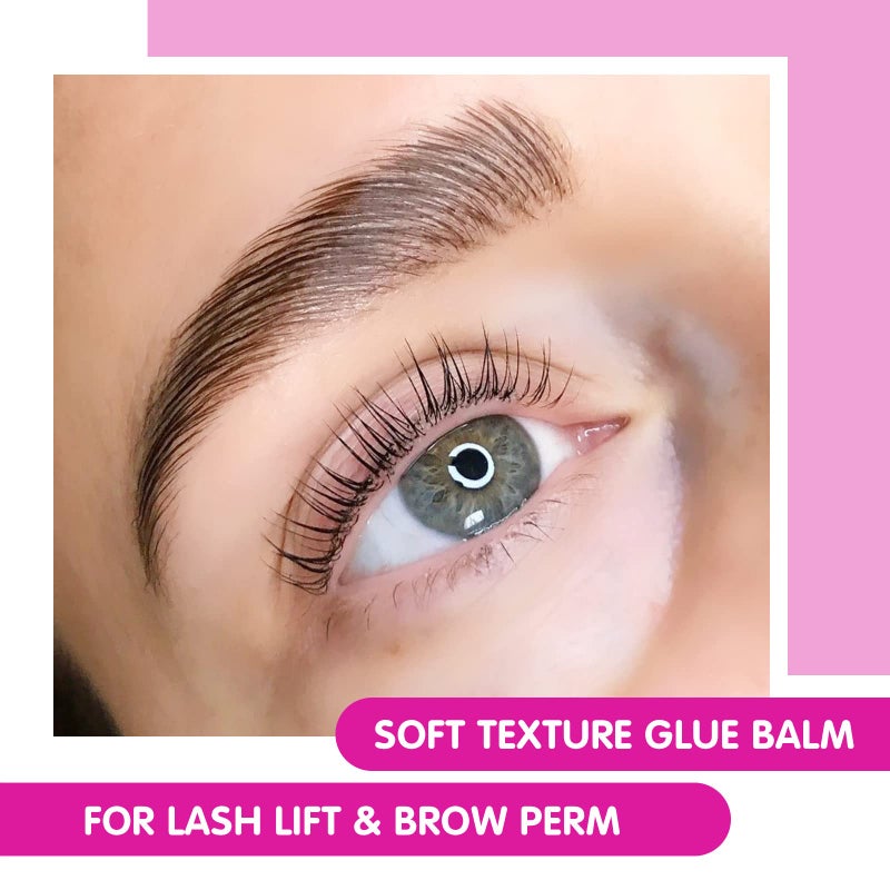 PERMANIA Lash Glue Balm, Eyelash Lifting Adhesives Strong Hold and Perfectly Shaped Eyebrows for Brow Lamination Kit, Lash Lift Balm Bright Colors & Fruity Flavours Fast Drying & Waterproof (Pink) - Image 4