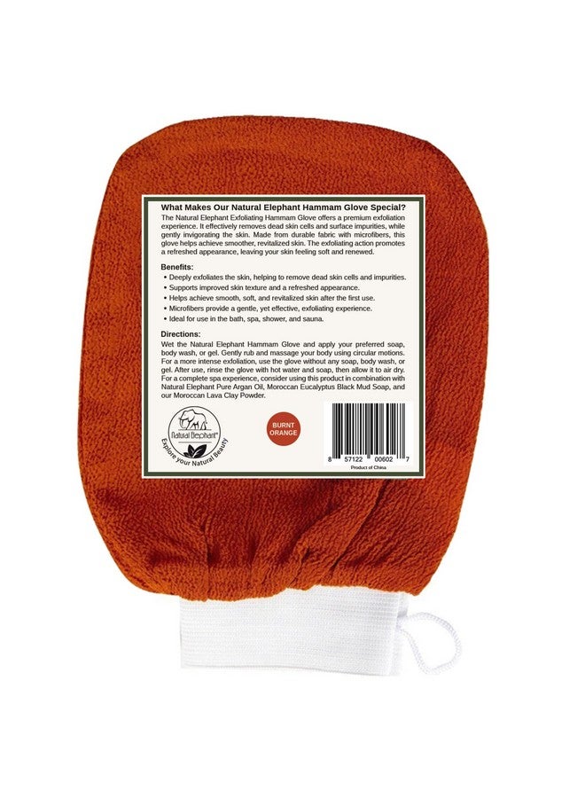 Natural Elephant Natural Elephant Exfoliating Hammam Glove - Face and Body Exfoliator Mitt (Burnt Orange (Pack of 5))  - Image 3