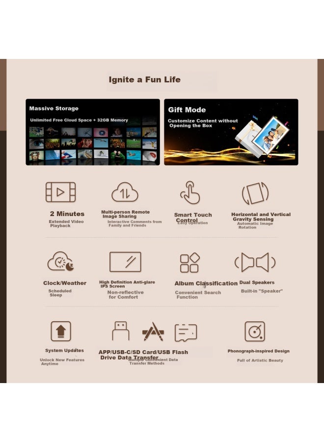 ترقية التكنولوجيا المبتكرة Arzopa 15.6-inch إطار صورة إلكتروني رقمي إطار سحابي ذكي ألبوم إلكتروني للصور والفيديو قابل للعب باللمس للطاولة/التثبيت على الحائط D15 توصية هدية عطلة - Image 1