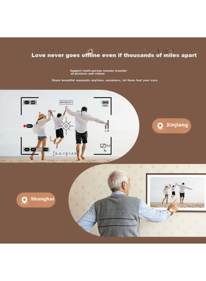 ترقية التكنولوجيا المبتكرة Arzopa 15.6-inch إطار صورة إلكتروني رقمي إطار سحابي ذكي ألبوم إلكتروني للصور والفيديو قابل للعب باللمس للطاولة/التثبيت على الحائط D15 توصية هدية عطلة - Image 2