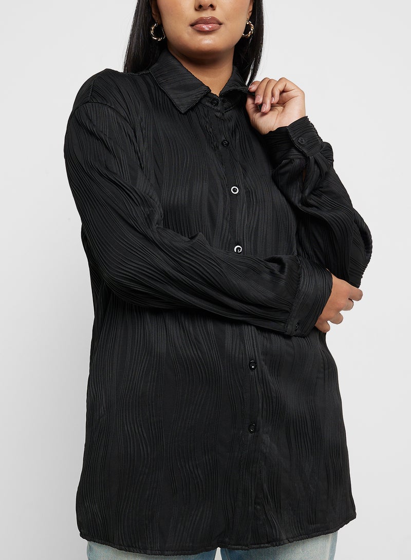 جينجر بلس قميص بأزرار بقصة مريحة - Image 3