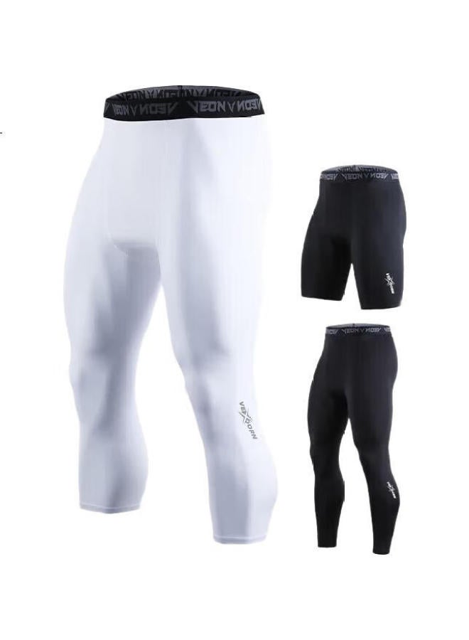 Veidoorn Basketball Compression Shorts, Sports Training Fitness Breathable High-Elasticity Compression Pants, Running For Men - Image 1