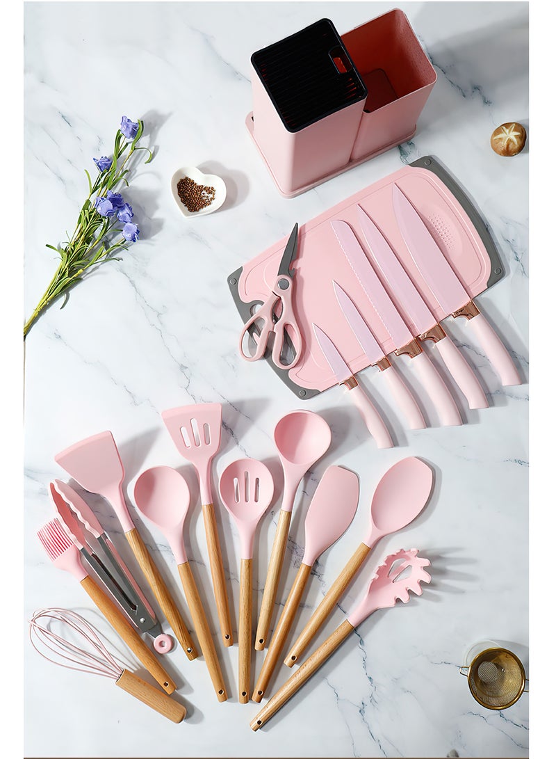 جولدفش طقم أدوات مطبخ من السيليكون مكون من 19 قطعة - Image 1