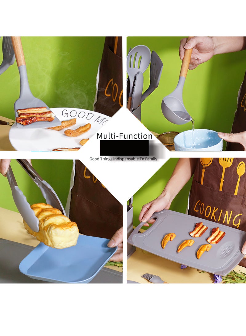 جولدفش طقم أدوات مطبخ من السيليكون مكون من 19 قطعة - Image 5