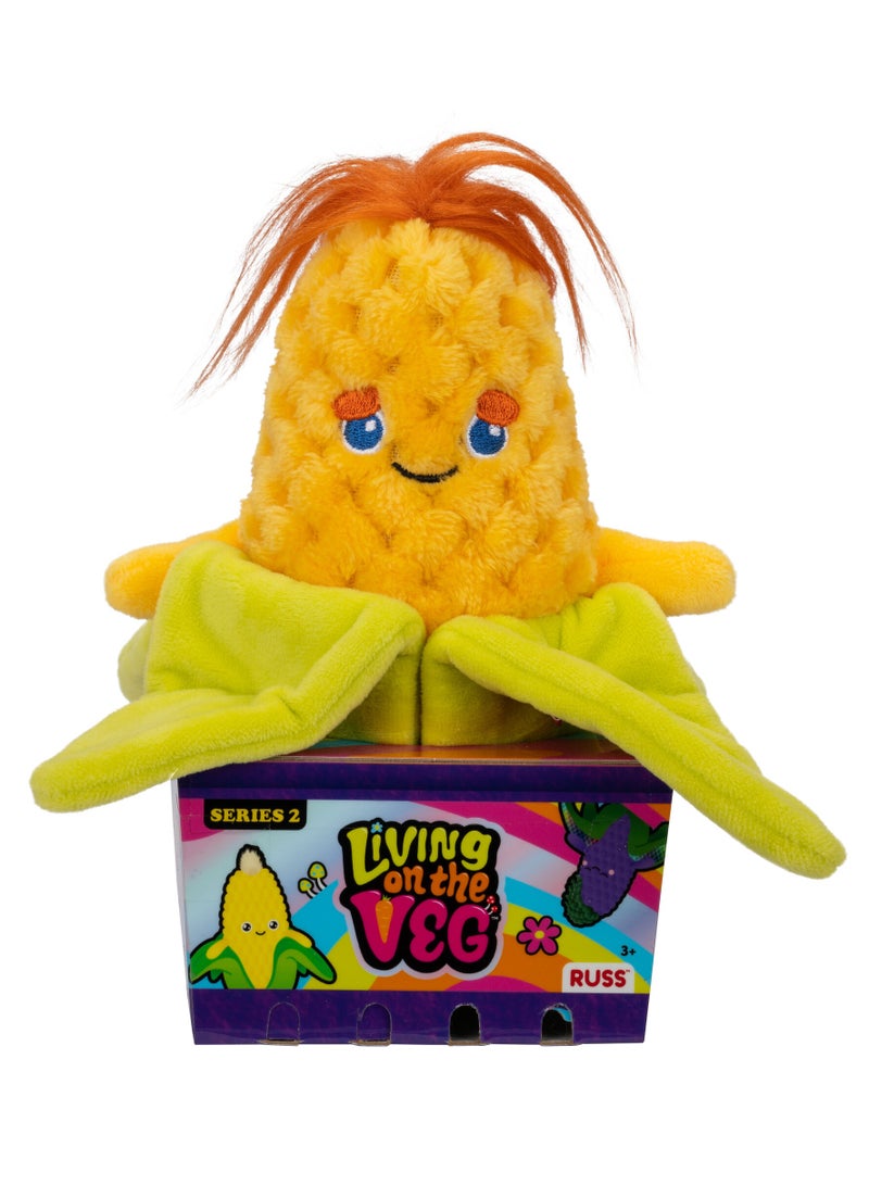 RUSS Living On The Veg Cornies 6-Inches, Assorted 1 Piece (Style & Color May Vary) | Soft Toy | Plush Toy | Gift for Kids and Adults - Image 2