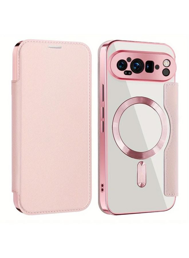 Mixed Color 2 Magnetic Leather Flip Case For Google Pixel 9 Wireless Cover - Image 1