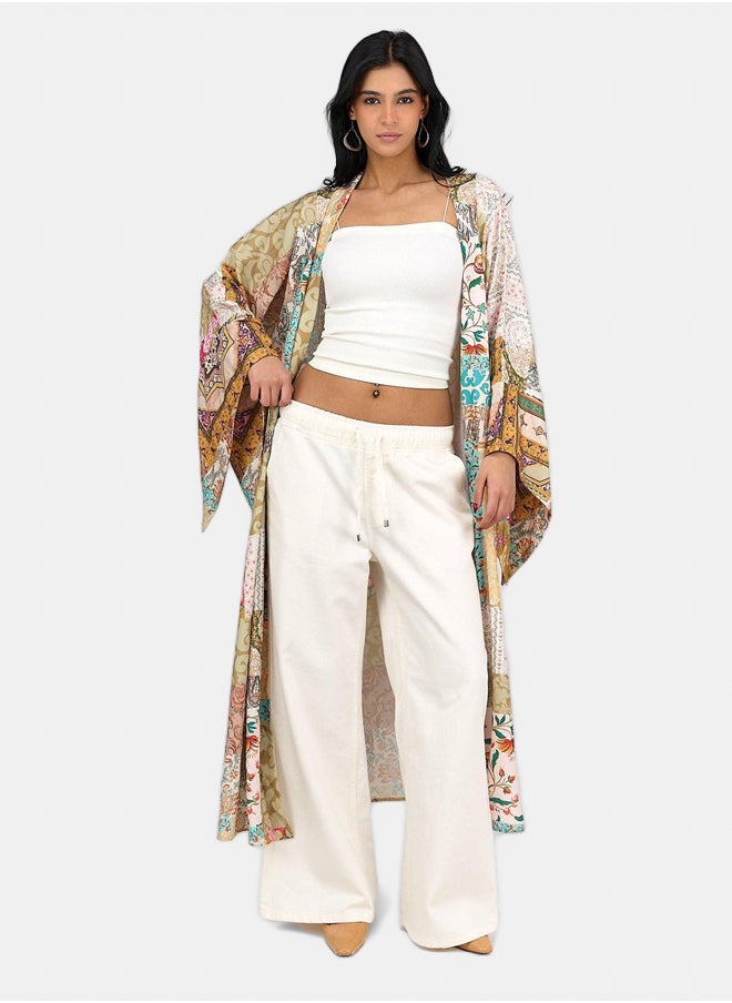 Clue Flared Sleeves Printed Kimono  - Image 1