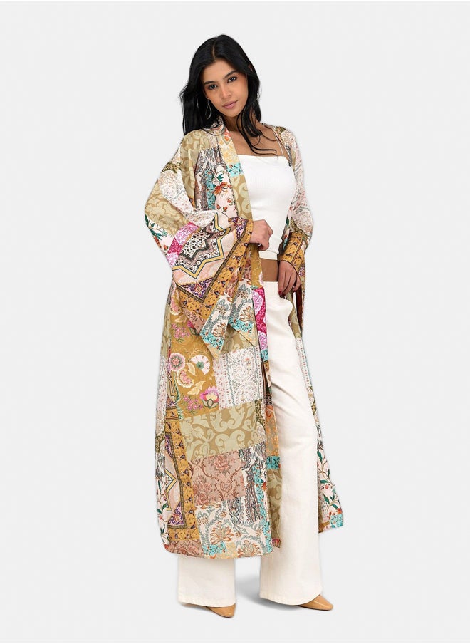 Clue Flared Sleeves Printed Kimono  - Image 2