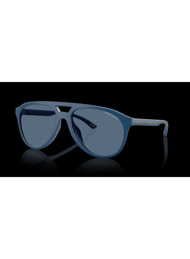 Armani Exchange نظارات شمسية للرجال من أرماني إكستشينج - AX 4156SU - حجم العدسة: 59 مم - أزرق داكن غير لامع - Image 4