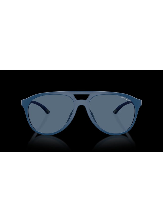 Armani Exchange نظارات شمسية للرجال من أرماني إكستشينج - AX 4156SU - حجم العدسة: 59 مم - أزرق داكن غير لامع - Image 1