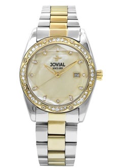 Jovial JOVIAL 9157LTMQ07ZE  Women's Fashion Metal Band watch. 32mm, Quartz, Golden Dial  - Image 1