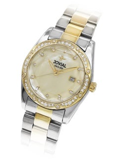 Jovial JOVIAL 9157LTMQ07ZE  Women's Fashion Metal Band watch. 32mm, Quartz, Golden Dial  - Image 2