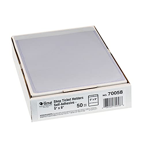C-Line Self-Adhesive Shop Ticket Holders, 5 x 8 Inches, Clear, 50 per Box (70058) - Image 3