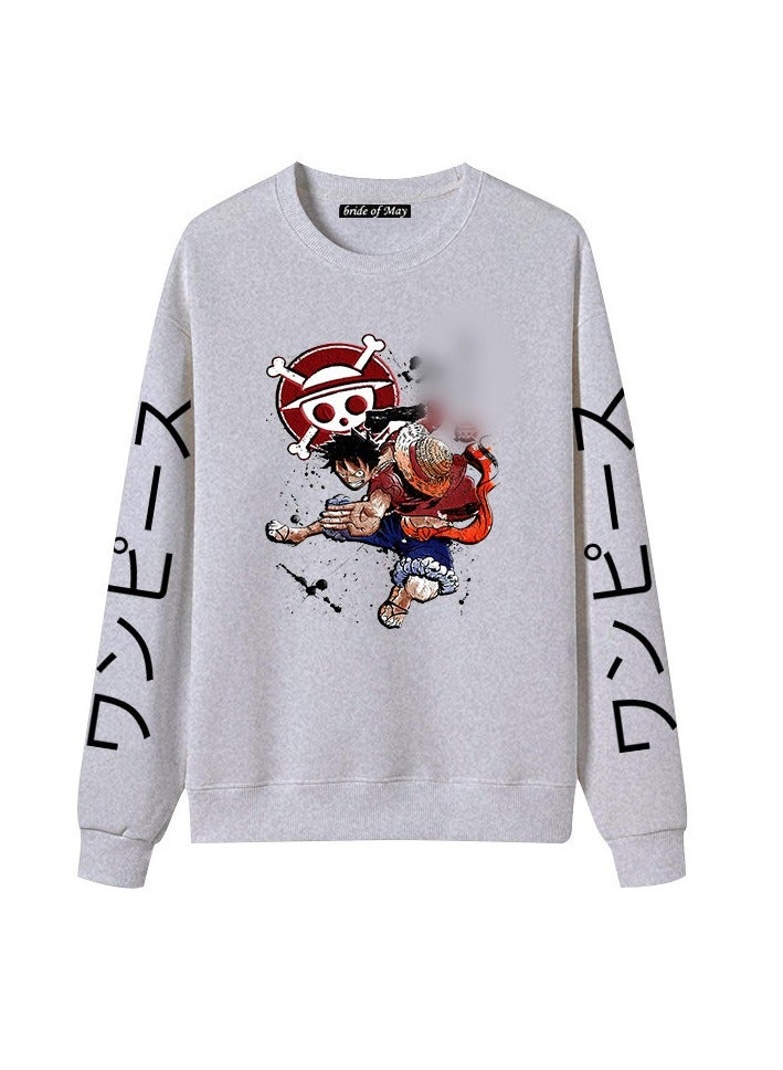KUYING New One Piece Printed Casual Round Neck Hoodie  - Image 1