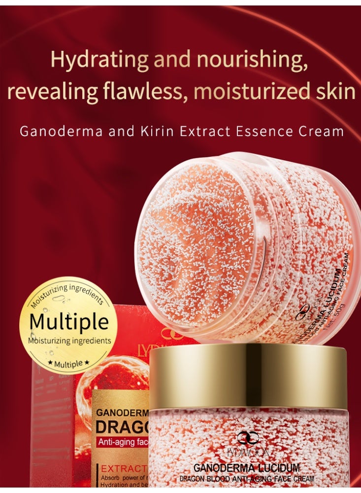 LYDIMOON Black Ganoderma Dragon Blood Kirin Extract Anti Aging Firming Moisturizing Brightening Repair Face Cream 50g - Image 2