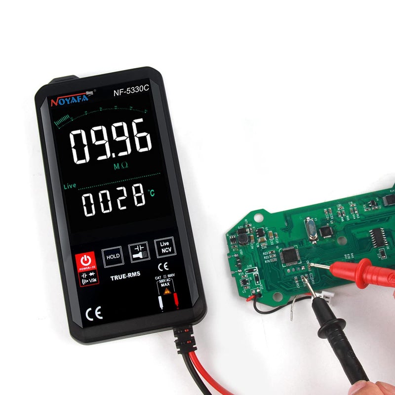 NOYAFA Digital Multimeter Intelligent Smart Touch Screen with NVC AC DC Voltage True RMS 6000 Counts Automotive Measures Voltage Current Resistance Continuity NF5330C - Image 3