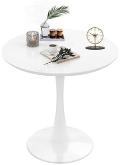 White Round Dining Table, 70CM Modern Tulip Kitchen Table 2.2CM Thickened Tabletop & Sturdy Metal Pedestal, Mid-Century Leisure Table for Dining Room, Living Room, Cafe, Small Places - pzsku/Z4CD6E5E95DC2FBDEE3FAZ/45/_/1735887328/2a185d6b-a09d-44f2-a3ba-2610ed14763f