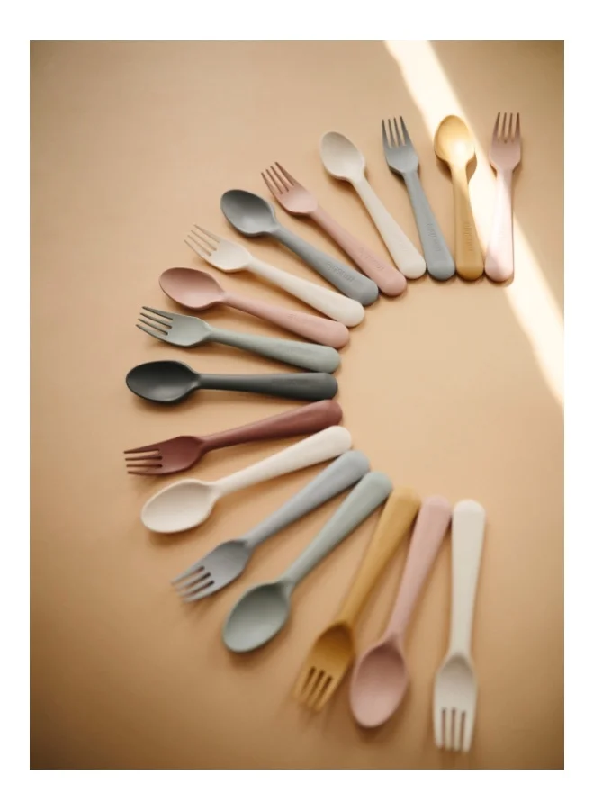 mushie Baby Fork And Spoon Set - Cloud