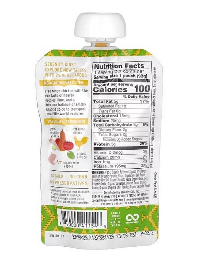 SERENITY KIDS Chicken Mexican Inspired Stew with Butternut and Red Bell Pepper 6 Months 3.5 oz 99 g - Image 2