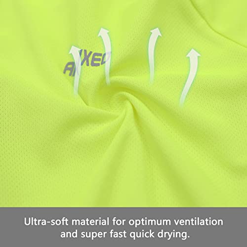 ARSUXEO Men's Short Sleeves Cycling Jersey Bicycle MTB Bike Shirt 636 Green Size XL - Image 3