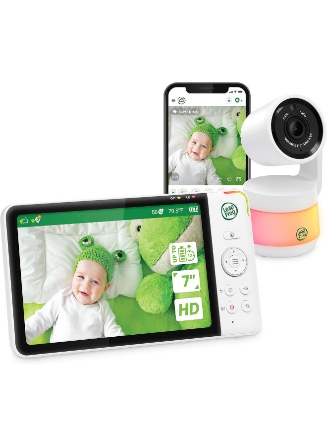 LeapFrog LF930HD Baby Monitor, 7â€ 720p HD Display, Video Baby Monitor with Camera and Audio, 1080p Smart Remote Access, 360Â° Pan & Tilt, Color Night Light & Vision, Two-Way Intercom - Image 1