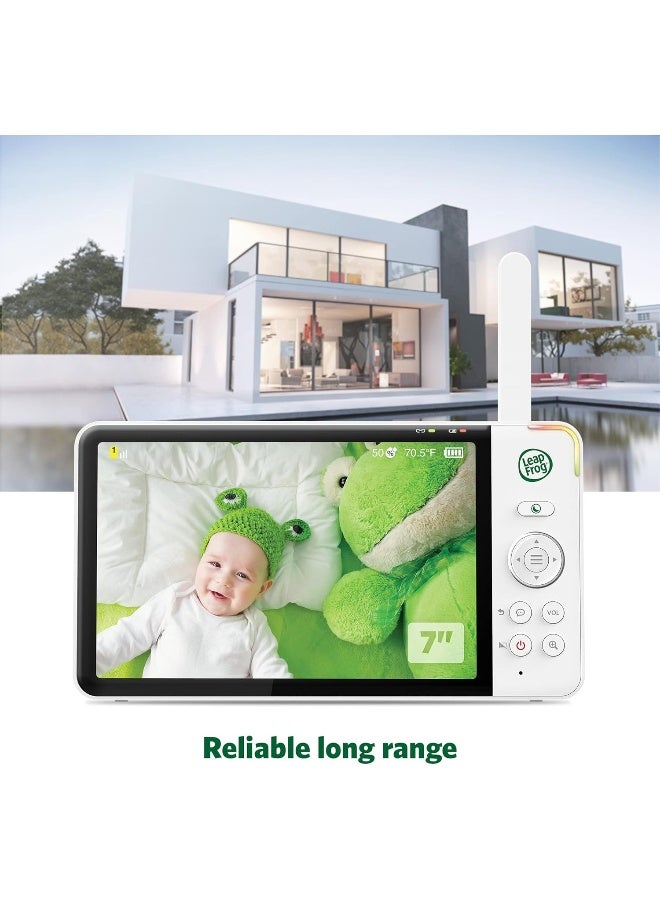 LeapFrog LF930HD Baby Monitor, 7â€ 720p HD Display, Video Baby Monitor with Camera and Audio, 1080p Smart Remote Access, 360Â° Pan & Tilt, Color Night Light & Vision, Two-Way Intercom - Image 4