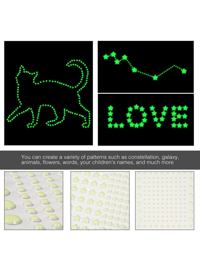GLOCARNIVAL Realistic Tiny 3D Domed Glow in The Dark Stars, 826pcs Glow Dots and Stars, Adhesive Glow Stars for Kids Bedroom,Luminous Stars Stickers Create a Realistic Starry Sky,Room Decor,Wall Stickers - Image 4
