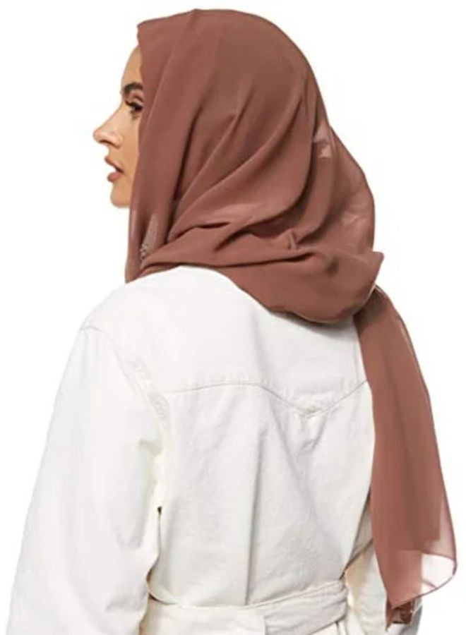 SHOPI حجاب شيفون سادة شيلة رمادي خافت - Image 4