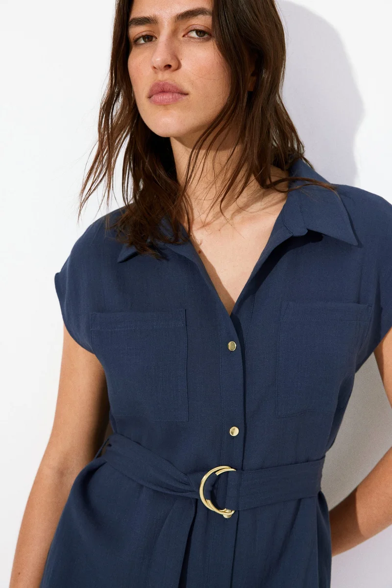 اتش اند ام فستان مزود بحزام