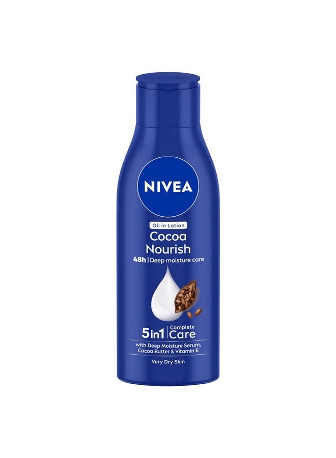 NIVEA Cocoa Nourish 400ml + 120ml Body Lotion | 48 H Moisturization | With Cocoa Butter & Coconut Oil | Non Greasy & Healthy Looking Skin |For Very Dry Skin
