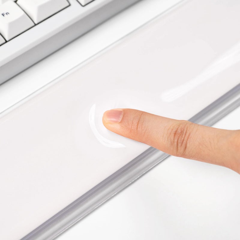 Sumgsn Gel Keyboard and Mouse Wrist Rest Set â€“White Clear Wrist Rest for Computer Keyboard 60%/68%/75%, Comfort & Support for Typing and Gaming - Image 5