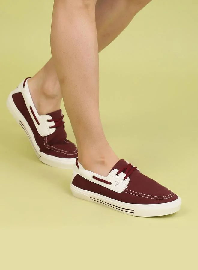 YOHO Men Low Top Canvas Boat Shoes