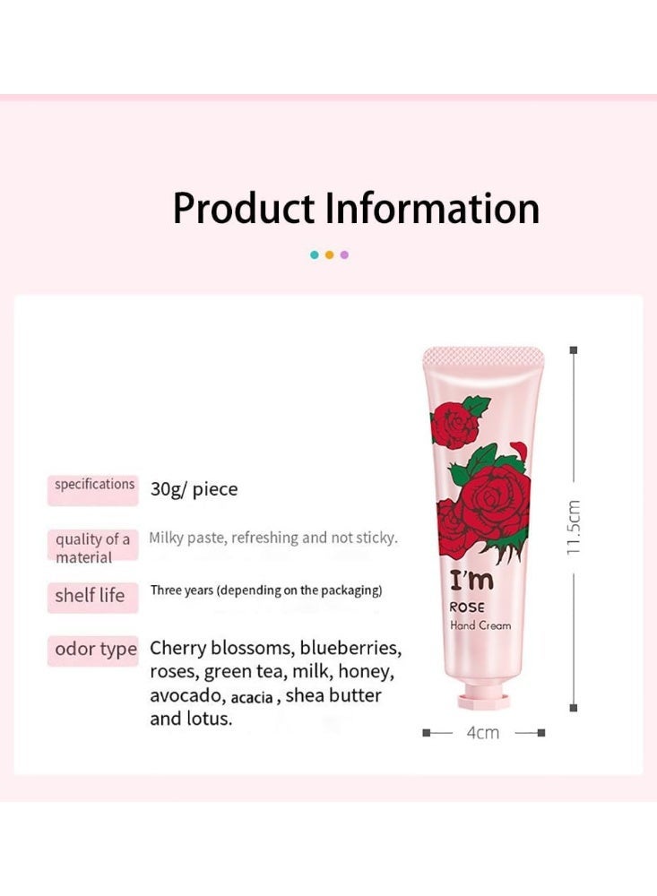 ChicAbode 10 Pack Hand Cream Gift Set, Flower Fragrance Hand Cream, Fruits Fragrance Hand Cream, Travel Size Hand Cream, Deeply Hydrating, Fast Absorption, Not Greasy, for Adults and Children, 30ml - Image 2