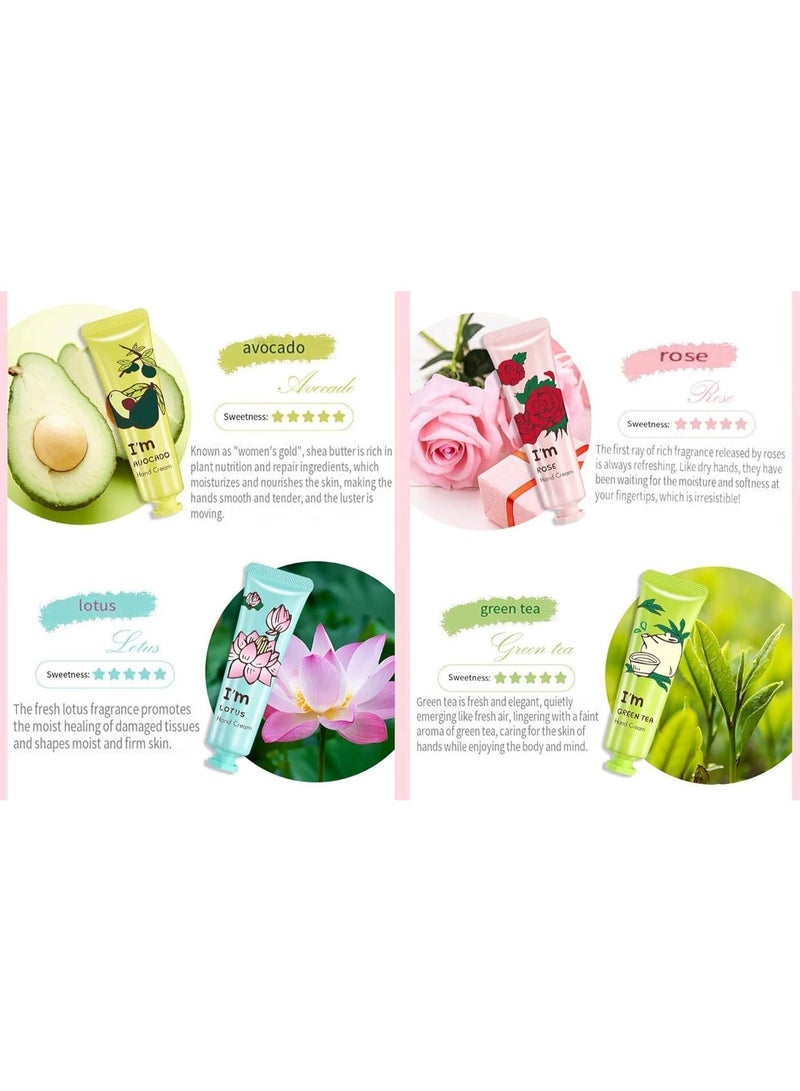 ChicAbode 10 Pack Hand Cream Gift Set, Flower Fragrance Hand Cream, Fruits Fragrance Hand Cream, Travel Size Hand Cream, Deeply Hydrating, Fast Absorption, Not Greasy, for Adults and Children, 30ml - Image 3