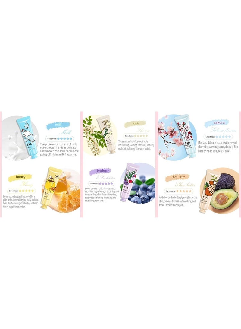 ChicAbode 10 Pack Hand Cream Gift Set, Flower Fragrance Hand Cream, Fruits Fragrance Hand Cream, Travel Size Hand Cream, Deeply Hydrating, Fast Absorption, Not Greasy, for Adults and Children, 30ml - Image 4