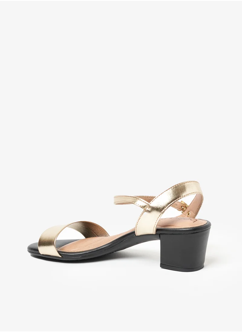 Beira Rio Ankle Strap Mid Heel Sandals