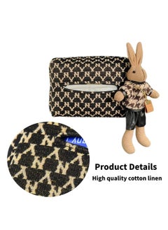 Generic Car Tissue Holder, Dispenser Organiser Rear Seat Headrest Hanging Tissue Box with Adjustable Shoulder Strap, Cute Car Interior Accessories for Office Home Car Decoration Storage, 1Pcs  - Image 4