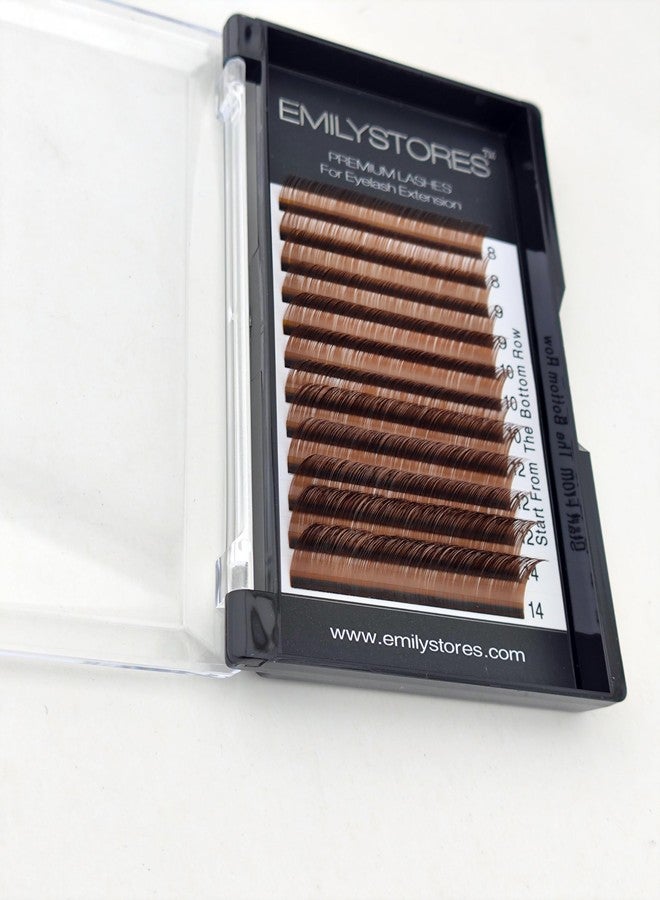 EMILYSTORES Eyelash Extensions, Brown Lashes 0.05mm Thickness, Mixed Lengths 8-14mm, J B C D Curl (Brown 0.05 C) - Image 4