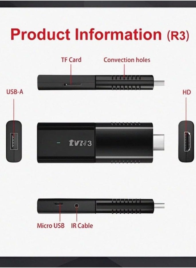 ELTRAZONE - TV Stick TVR3 Remote Control – 2GB RAM + 16GB ROM, 1080P HDR, Quad-Core 64-Bit, 4K Portable Streaming Media Player with Android 12.1 & Google Assistant - Image 1