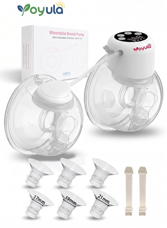 Yoyula Wearable Electric Breast Pump (2-Pack) - Hands-Free & Ultra Quiet, 4 Modes 12 Levels, Anti-Backflow, 6 Flange Inserts (17/19/21mm), BPA-Free Milk Extractor - Image 1