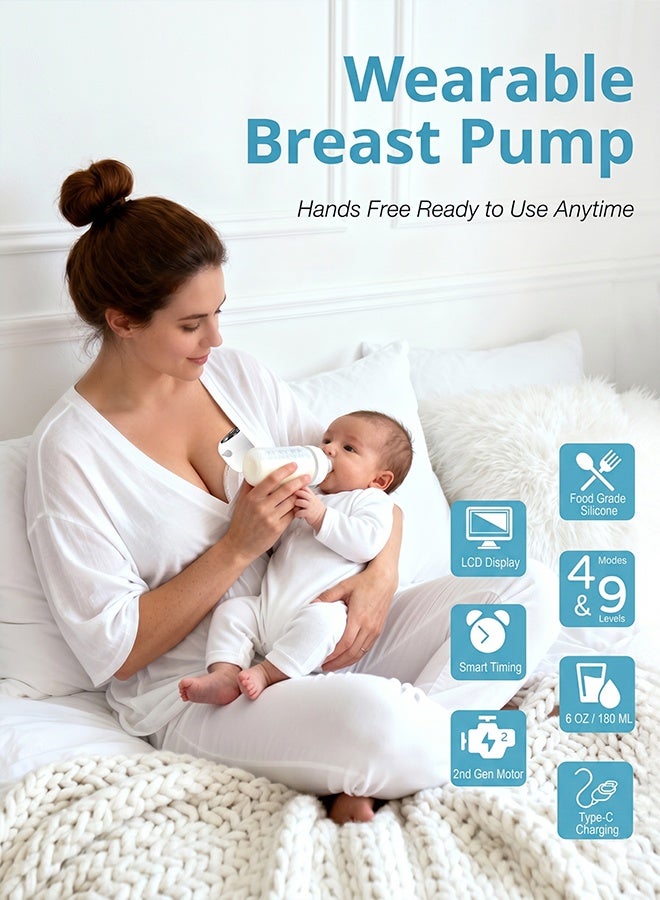 Yoyula Wearable Electric Breast Pump (2-Pack) - Hands-Free & Ultra Quiet, 4 Modes 12 Levels, Anti-Backflow, 6 Flange Inserts (17/19/21mm), BPA-Free Milk Extractor - Image 3